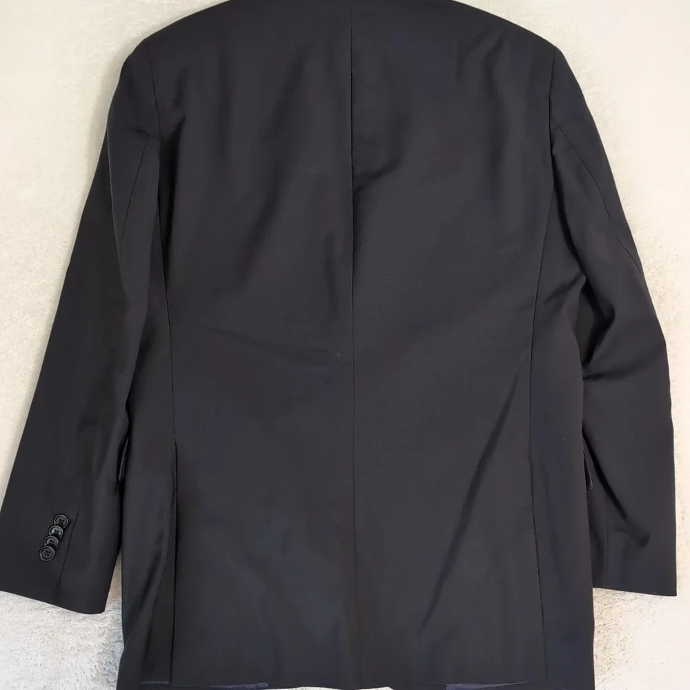 John Varvatos USA‎ Sport Coat Mens 40 Black 2 Button Cotton Modern Blazer